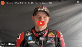 Video: 18-Year-Old Tyler Scott Ready To Start The Daytona 200 From Pole Position